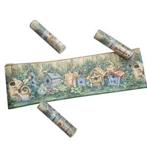 4 Full rolls Norwall Wallpaper Border Featuring Birdhouse birds 5 yd/ea BG76310L